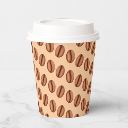 Gobelets En Papier Café Caféine Haricots (Gauche)