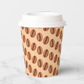 Gobelets En Papier Café Caféine Haricots (Verso)