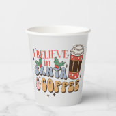 Gobelets En Papier Café de Noël | Père Noël et café (Verso)