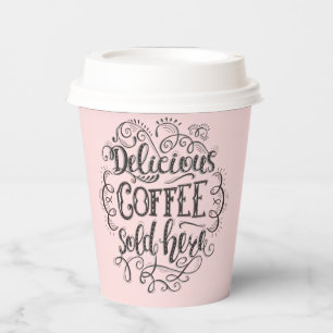 Gobelets En Papier Café Délicieux vendu ici   Ajouter votre logo C