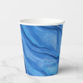 Gobelets En Papier Café en marbre bleu (Verso)