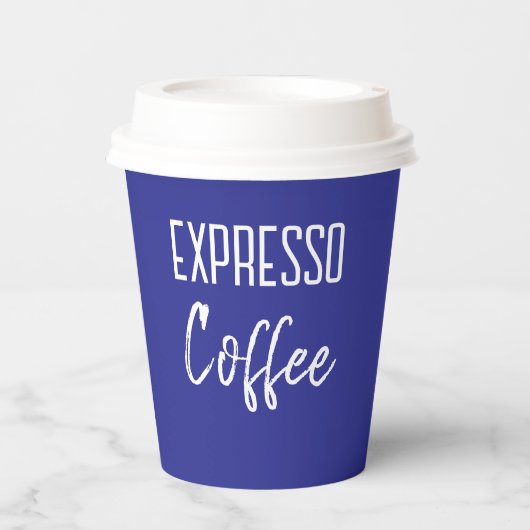 Gobelets En Papier café expresso modifiable (Recto)
