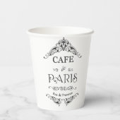 Gobelets En Papier Café Paris (Verso)