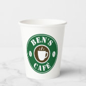 Gobelets En Papier Café personnalisé haricots logo boisson en papier (Recto)