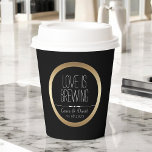 Gobelets En Papier Café personnalisé mariée et chambre<br><div class="desc">Une tasse de café personnalisée pour la mariée et le marié, personnalisez ce design avec vos noms et date mariage à la place de l'exemple de texte montré. Faites une idée réfléchie pour une douche nuptiale, un brunch nuptial ou une fête de fiançailles. Ces tasses contiennent des boissons chaudes ou...</div>