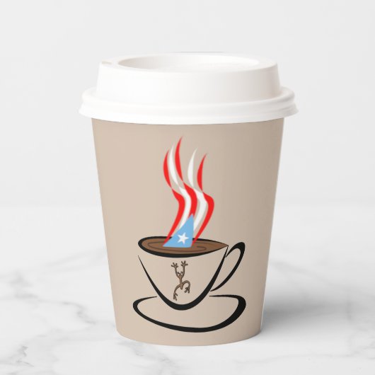 Gobelets En Papier Café Porto Rico Aroma (Verso)