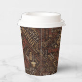 Gobelets En Papier Café sur Burlap Word Cloud Brown ID283 (Droite)