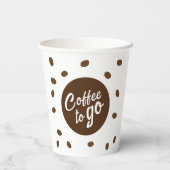 Gobelets En Papier Café to Go Café Boutique Kafeteria Business Logo (Verso)