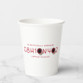 Gobelets En Papier Caféine Formule de café moléculaire (Recto)