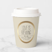 Gobelets En Papier Cafet personnalisé pour les mariés (Verso)