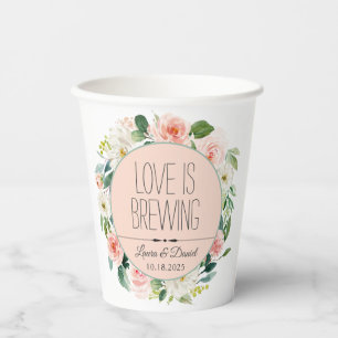 Gobelets En Papier Cafetière personnalisée pour mariée et marié