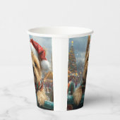 Gobelets En Papier Cairn Terrier Dog Roller Dessous de verre Noël (Droite)