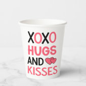 Gobelets En Papier Câlins Baisers XOXO  Cortège de Mariage Enterremen (Recto)