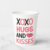 Gobelets En Papier Câlins Baisers XOXO Réception de mariage Enterrem (Verso)