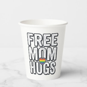 Gobelets En Papier Câlins gratuits de maman Fierté Cœur Vintage T-Shi