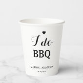 Gobelets En Papier Calligraphie moderne i do barbecue douche nuptiale (Verso)