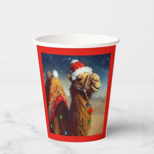 Gobelets En Papier Camel de Noël 3 (Recto)