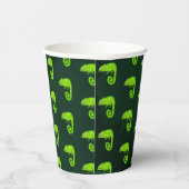Gobelets En Papier Caméléon vert mignon (Droite)