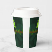 Gobelets En Papier Caméléon vert mignon (Droite)