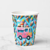 GOBELETS EN PAPIER " CAMION À CRÈME DE GLACE " (Recto)