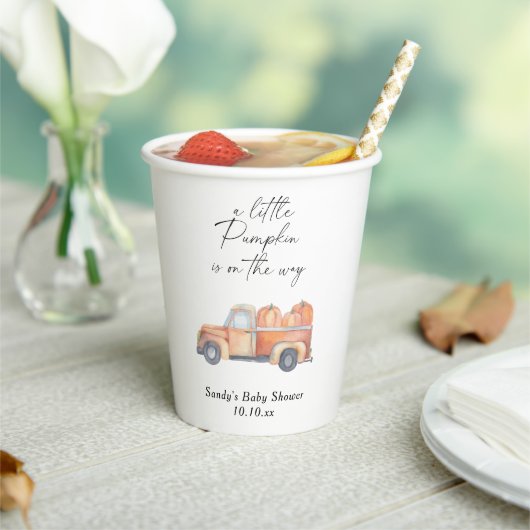 Gobelets En Papier Camion citrouille - Petit citrouille est en route (Insitu)