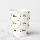 Gobelets En Papier Camion de construction Backhoe (Droite)
