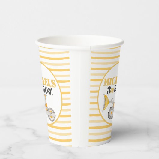 Gobelets En Papier Camion de construction Coupes de fête d'anniversai (Droite)