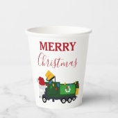 Gobelets En Papier Camion de recyclage de Noël (Recto)