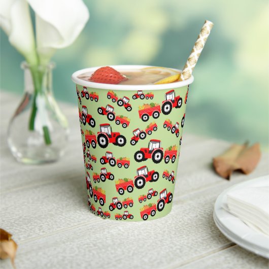 Gobelets En Papier Camion rouge produit de la ferme (Insitu)