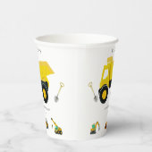 Gobelets En Papier Camions de construction Anniversaire (Droite)