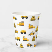 Gobelets En Papier Camions de construction Anniversaire de l'enfant (Verso)