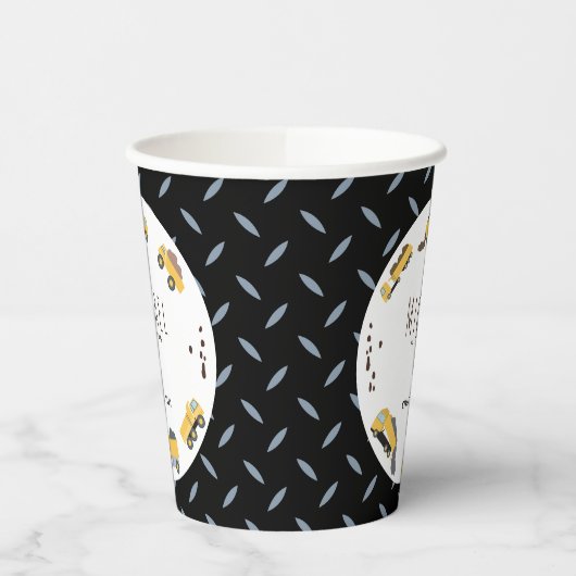 Gobelets En Papier Camions de construction Camions de construction Jo (Gauche)