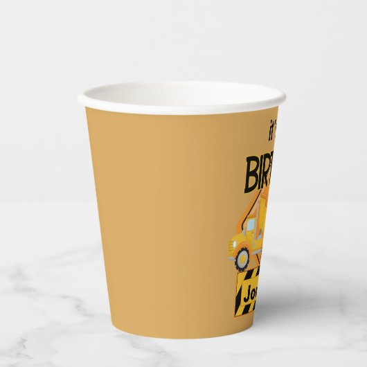 Gobelets En Papier Camions de construction de camions à vidange coupe (Recto)