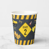 Gobelets En Papier Camions de construction Machines lourdes Anniversa (Gauche)