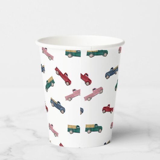 Gobelets En Papier Camions de ramassage Véhicules mignons Transport d (Droite)