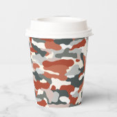 Gobelets En Papier Camouflage d'automne (Verso)