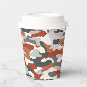 Gobelets En Papier Camouflage d'automne