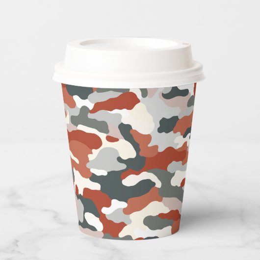 Gobelets En Papier Camouflage d'automne (Recto)