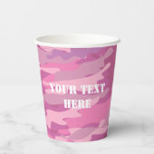 Gobelets En Papier Camouflage de l'armée rose mignonne tasses de papi (Verso)