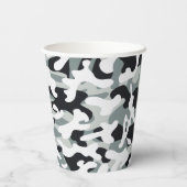 Gobelets En Papier Camouflage de poussière de neige (Verso)