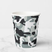 Gobelets En Papier Camouflage de poussière de neige (Recto)