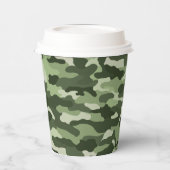 Gobelets En Papier Camouflage vert (Gauche)