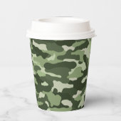 Gobelets En Papier Camouflage vert (Verso)
