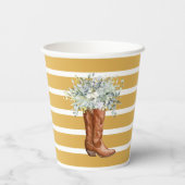 Gobelets En Papier Campagne Bottes verdure Douche Ouest (Verso)