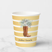 Gobelets En Papier Campagne Bottes verdure Douche Ouest (Recto)