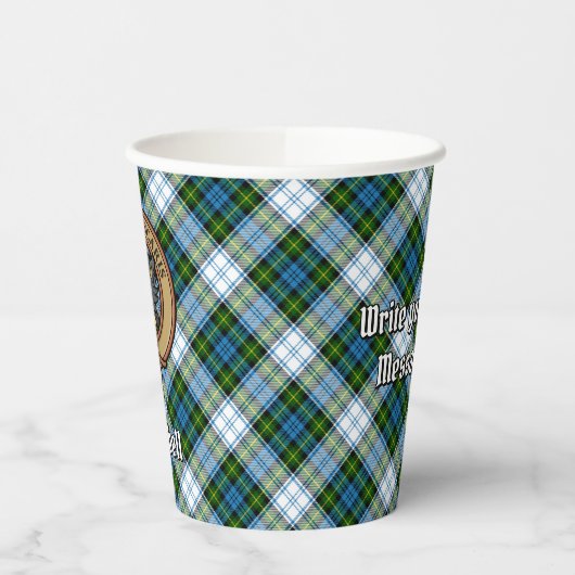 Gobelets En Papier Campbell Crest au-dessus de Tartan (Gauche)