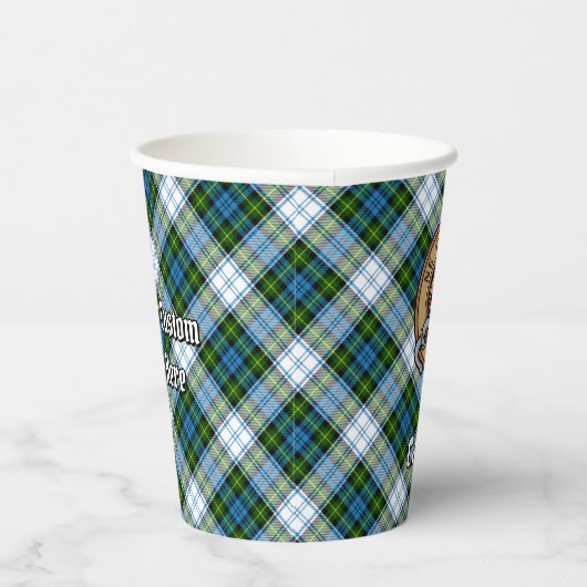 Gobelets En Papier Campbell Crest au-dessus de Tartan (Droite)