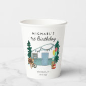 Gobelets En Papier Camper Camper Van Trees Camping 1er anniversaire (Verso)