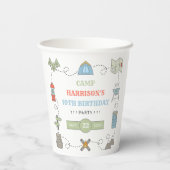 Gobelets En Papier Camping à tout âge fête d'anniversaire (Verso)