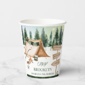 Gobelets En Papier Camping Bonfire Campfire S'mores Anniversaire Exté (Verso)